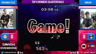 Smash Overdose 3 - Flux (Peach) vs Kingler (C. Falcon) - Top 8 Winners Quarters