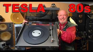 80s Vintage TESLA NC 470 belt drive record player turntable NAD 5120 - Vintage Budget Audio For Sale