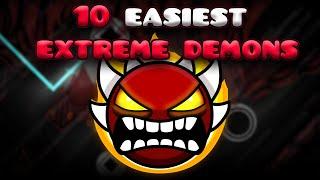 Top 10 EASIEST EXTREME DEMONS [Geometry Dash 2021]