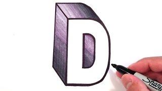 How to Draw the Letter D in 3D