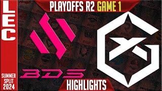 BDS vs GX Highlights Game 1 | LEC Playoffs Lower Round 2 Summer 2024 | Team BDS vs GiantX G1