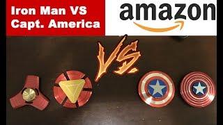 Coolest New Iron man vs Captain America fidget spinner review on amazon 2017 + Giveaway #86