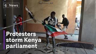 Kenya protests: at least five killed as parliament burns