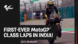 The very first MotoGP™ laps in India!  | 2023 #IndianGP