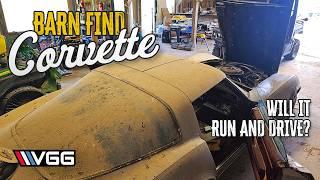 BARN FIND Anniversary Corvette Parked 37 YEARS! Will it RUN AND DRIVE Home?