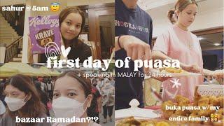 first day of puasa (I vlogged in MALAY!!!!)