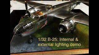 HK Models 1/32 B-25 Mitchell with Magic Scale Modeling light sound & motion