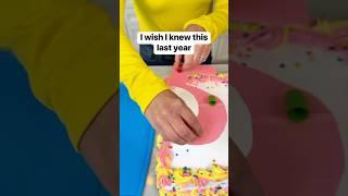 How to use sprinkles to personalize birthday cakes #birthdaycake #sprinkles #kidscake #partyideas