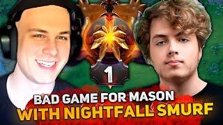 BAD GAME for MASON on RIKI MID with TOP 1 RANK NIGHTFALL (SMURF) in HIGH MMR DOTA 2!