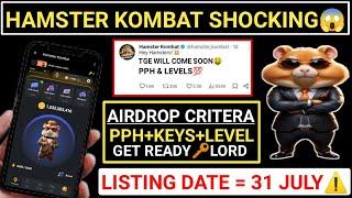 HAMSTER KOMBATSHOCKING️AIRDROP RULES️PPH+LORD+ = $$$$TGELAST CHANCE #hamsterkombat #tapswap