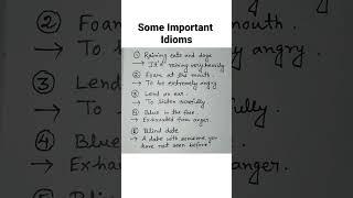 Some important idioms with meaning. Part 1