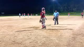 G Hopkins hitting a double