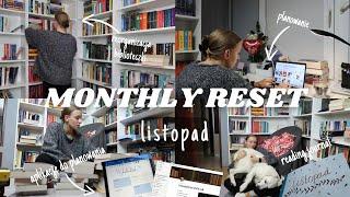 MONTHLY RESET - zaplanuj ze mną LISTOPAD  tbr, reorganizacja, notion, goodnotes, reading journal