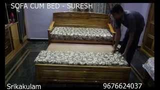 WOODEN SOFA CUM BED