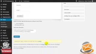 Eintragungsformular Widget WordPress Blog anlegen integrieren Einsteigerkurs Blogger #wpspezial