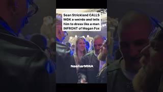 Sean Strickland calls MGK a WEIRDO to his FACE#seanstrickland #mgk #meganfox #ufc #fight #shorts