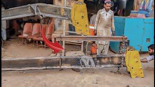 How to Repair Hydraulic Crane Outer Boom Stick With Hand Made | Amazing Repairing Video