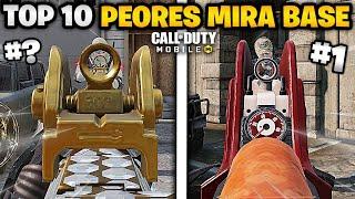 LAS 10 PEORES ARMAS CON PEOR MIRA BASE PARA RANKED EN LA NUEVA TEMPORADA COD MOBILE / TEMPORADA 9 S5