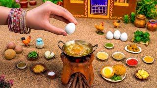 Miniature Crispy Egg Pakora Recipe | Quick and Easy Egg Bajji Snack Recipe | Tiny Foodkey