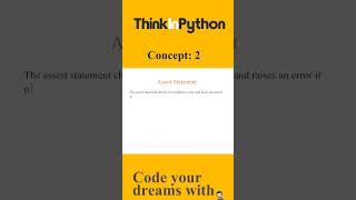 Assertive statement in python #beginnerprogramming #coding #pythonforbeginners #terminologies