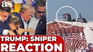SNIPER REACTS during SUSPECTED TRUMP ASSASINATION attemp WHILE DONALD TRUMP WAS SPEAKING