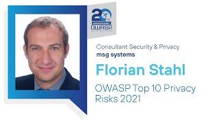 OWASP Standard Classification: OWASP Top 10 Privacy Risks 2021 - Florian Stahl