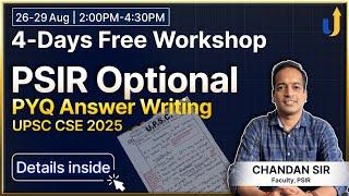 4-Days UPSC PSIR Workshop (FREE): PYQ Answer Writing ️ | UPSC PSIR Optional  LevelUp IAS