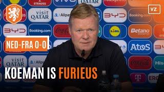 Koeman reageert furieus na afgekeurde goal van Xavi Simons bij Nederland - Frankrijk