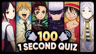 TOP ANIME OPENINGS QUIZ | 100 Anime Openings in 1 Second