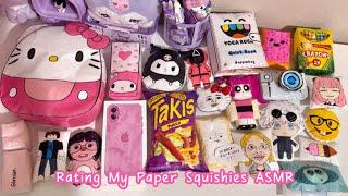 rating my paper squishies ASMR paper diy | applefrog