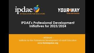 IPDAE's Professional Development Initiatives for 2023/2024 (Webinar)