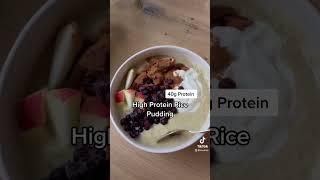 High Protein Rice Pudding #vegan #fitness #highprotein #postworkout #easyrecipe #lecker #ricepudding