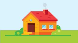 Draw a House - EASY - Digital Illustration in Adobe Illustrator