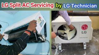 LG Split AC का सर्विसिंग कैसे होता है देख लीजिए | LG Split AC Servicing by LG Technician