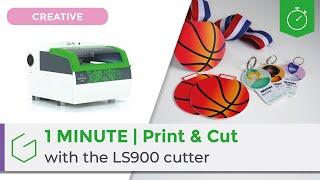 ⏱️ 1 Minute | LS900 laser cutting machine for Print & Cut