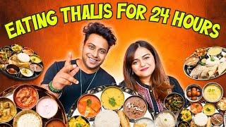 We Ate Only THALIS from Indian States For 24 Hours  | 24 Hour Food Challenge