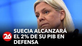 Suecia alcanzará el 2% de su PIB en defensa