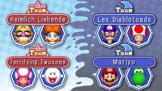 Mario Party 6 HD - All Character Team Names (All Languages)