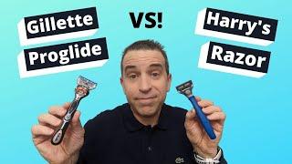 Gillette Fusion Proglide Power Men's Razor Vs Harry's Men's Razor Shaving Experience