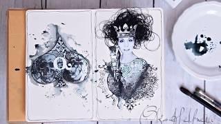 Art Journal Hop- Queen of spades