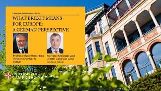 Professor Hans-Werner Sinn: "What Brexit Means for Europe: A German Perspective" (4 March 2019)