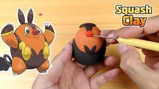 Sculpting Pignite Fire/Fighting Pokémone Clay art