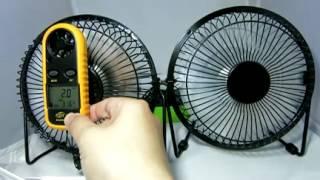 Average Wind Speed: Competitor 4 Blades Vs. Our 3 Blades USB fan