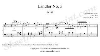 Schubert : Ländler No. 5, D 145