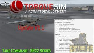 TorqueSim X- aviation Take Command SR22 Bonus Review V1.1 Update