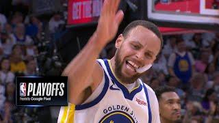 Steph Curry signals to light the beam after eliminating the Kings in Game 7  | NBA on ESPN