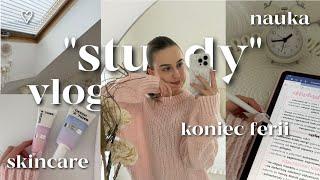 ''STUDY'' VLOG  koniec ferii, nauka, skinare