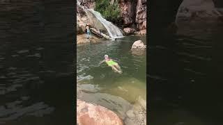 Swimming at Water Wheel Falls in Payson, Arizona | The Water is Cold even it's June