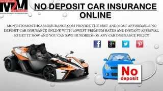 Best No Deposit Car Insurance Quote Online