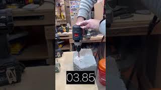 Bosch Vs Metabo HPT Hammer Drills in Concrete Block. #metabohpt #bosch #shorts